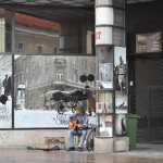 street musician in Zagreb