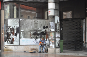 street musician in Zagreb